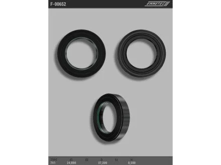 Сальник 24,00/37,20*8,50 тип 7V1 для EMMETEC F00652 фото товару