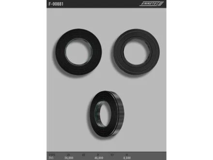 Сальник 26,00/46,00*8,50 тип 7V1 для EMMETEC F00881 фото товару
