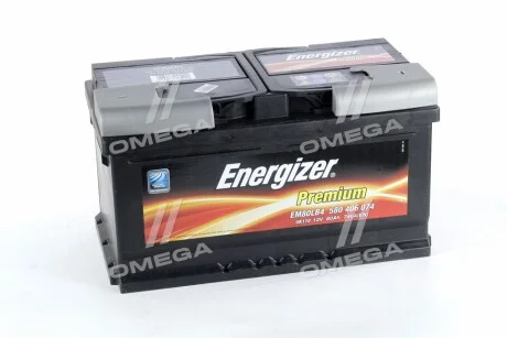 Акумулятор 80Ah-12v Prem. (315х175х175), R, EN740 для Energizer 580 406 074 фото товара