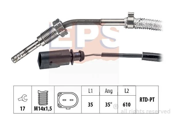 <strong>MITSUBISHI Датчик температуры ОГ Grandis 2,0DI-D -10 EPS 1.220.199 (фото 1)</strong>