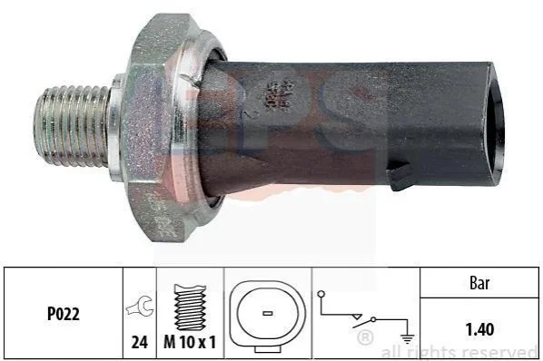 <strong>Датчик тиску оливи (1.2 bar) Ford Galaxy 2.8 95-, VW 1.6-4.2 06A 919 081A/D/E EPS 1.800.135 (фото 1)</strong>