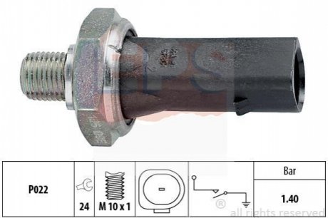 Датчик давления масла (1.2 bar) Ford Galaxy 2.8 95-, VW 1.6-4.2 06A 919 081A/D/E EPS 1.800.135 фото товара