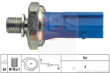 VW Датчик давления масла VW 2.0 12- (синий) EPS 1.800.212 фото товару