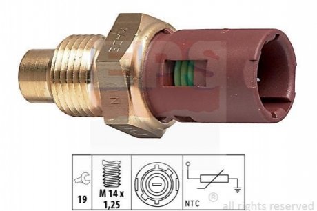 Датчик температури охол. рідини Renault 21 1.9d 89- EPS 1.830.094 фото товару