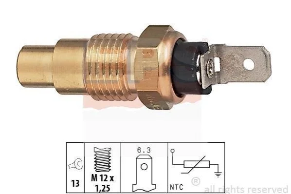 <strong>Датчик температуры воды (M12x1.25) Nissan AlmeraII 1.5-2.2 00-/Primera 1.6-2.0 93-02 EPS 1.830.121 (фото 1)</strong>