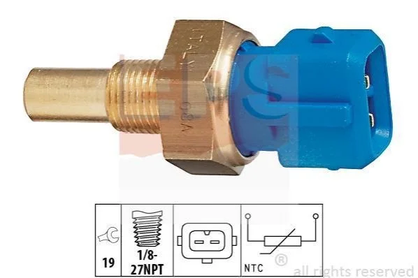 <strong>Датчик температуры (голубой) Ford Transit 2.5D 91- EPS 1.830.156 (фото 1)</strong>