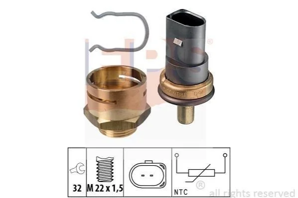 <strong>VW Датчик температуры воды с корпусом! Audi A1,Seat Ibiza,Toledo,Skoda Fabia II,Polo 1.0/1.4TSI 10- EPS 1.830.278K (фото 1)</strong>