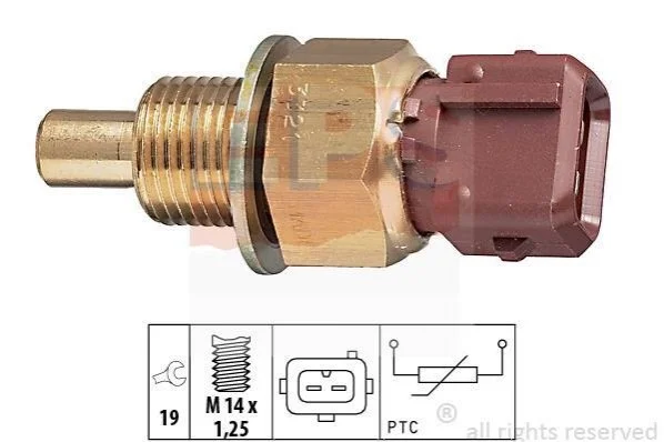 <strong>Датчик температуры воды Citroen Berlingo 1.4 96-/Peugeot 206/306/406 1.1-3.0 93-04 EPS 1.830.321 (фото 1)</strong>