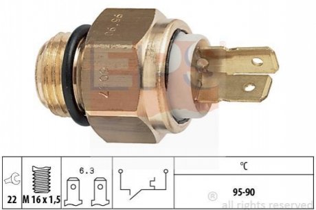 SUBARU Температурный датчик включения вентилятора радиатора EPS 1.850.057 фото товару