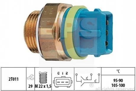 Вмикач вентилятор. Opel Omega 2,5-3,0i 24V 94- для Opel EPS 1.850.677 фото товару