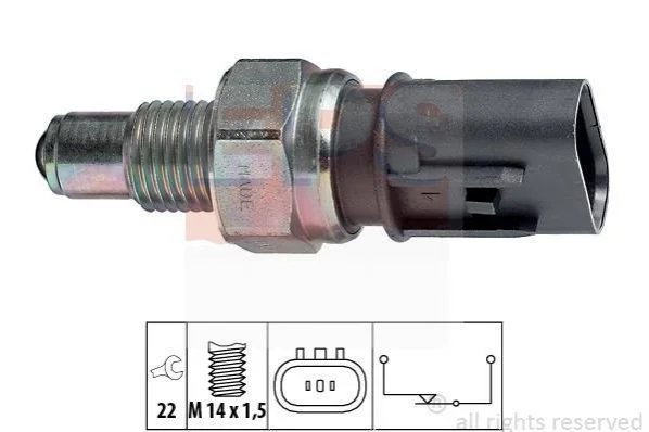 <strong>Датчик заднього ходу Hyundai Accent 94-00, Sonata 91-99/ Mitsubishi Carisma 97-06, Colt 86-00, Galant 87-04, Lancer 88- EPS 1.860.084 (фото 1)</strong>