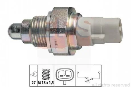 Датчик зад. ходу Toyota Auris, Avensis, Camry, Carina, Corolla, Hilux, Land Cruiser, RAV 4, Yaris для Toyota, Porsche, Subaru, Daihatsu EPS 1.860.111 фото товару