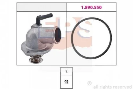 Термостат Opel Astra G/Zafira 1.4/1.6 16V 98- 92C для Vauxhall, Opel, Chevrolet EPS 1.880.157 фото товару