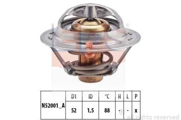 <strong>Термостат 88°C Honda Civic I Kia Sephia, Shuma, Shuma II Mazda 121 I, 121 II, 323 C V, 323 F V, 323 F VI, 323 II 1.1-3.0 05.80-12.07 EPS 1.880.266S (фото 1)</strong>