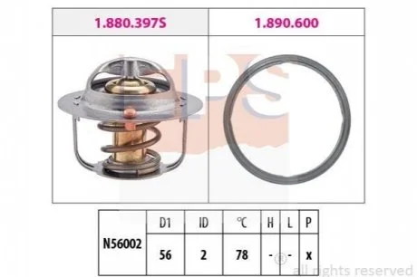Термостат Subaru Forester/Tribeca для Subaru EPS 1.880.397 фото товару