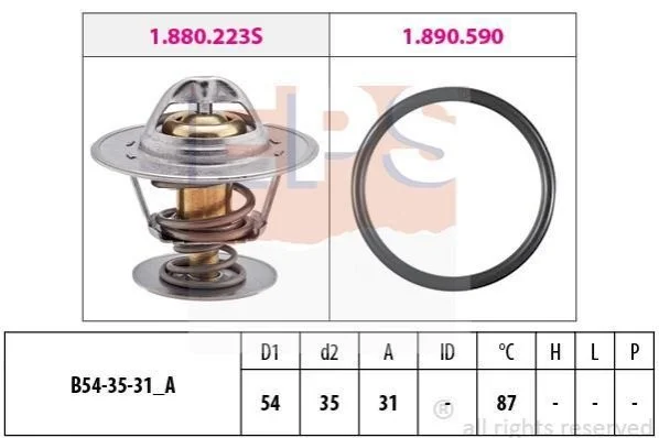 <strong>Термостат 87C VW 1.3-1.9D/TD/B EPS 1.880.432 (фото 1)</strong>