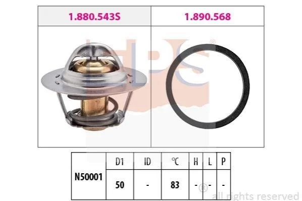 <strong>Термостат 83° Renault Kangoo 1.4 97- EPS 1.880.543 (фото 1)</strong>