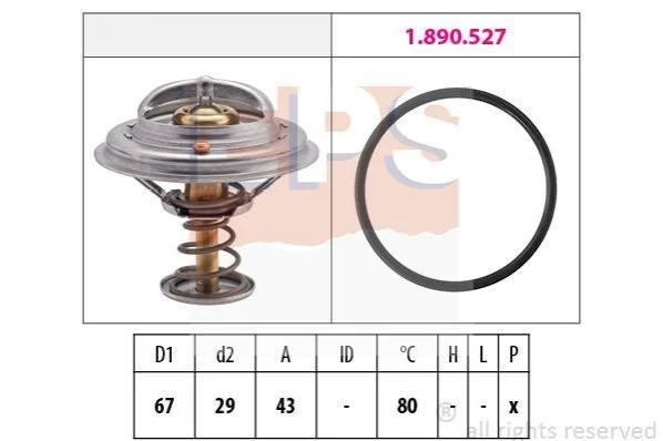 <strong>DB Термостат (Made in Italy!) t-80 W124, W126 EPS 1.880.549 (фото 1)</strong>