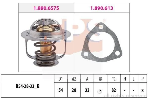 <strong>Термостат 82C Ford/Nissan/Mazda EPS 1.880.637 (фото 1)</strong>