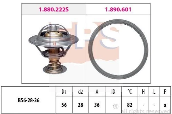 <strong>Термостат Mitsubishi ASX/Lancer/Outlander/PSA C-crosser/4007 2.0/2.4 2008- EPS 1.880.728 (фото 1)</strong>