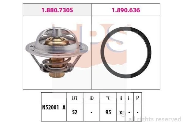 <strong>Термостат Nissan Juke/Tiida/Qashqai/X-Trail/Renault Fluence/Koleos/Laguna III/Megane III 1.6/1.8/2.0 2003- EPS 1.880.730 (фото 1)</strong>