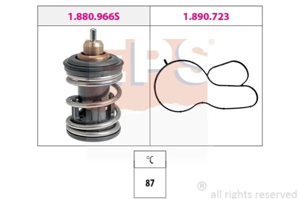 <strong>VW Термостат 87 °С PASSAT B8 1.4 GTE Hybrid 15-, POLO V 1.6 14- EPS 1.880.966 (фото 1)</strong>