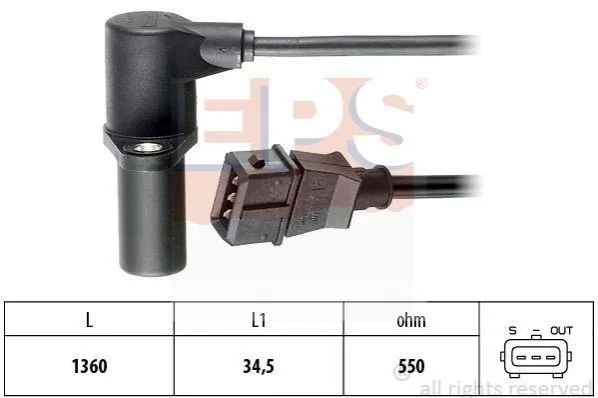 <strong>OPEL Датчик оборотов двигателя Omega A,Senator B EPS 1.953.040 (фото 1)</strong>