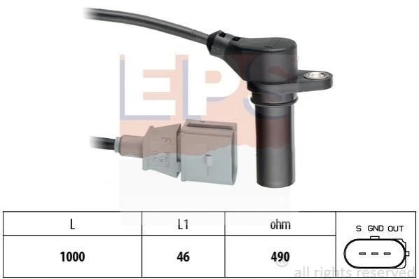 <strong>Датчик положення к/вала Audi A4, A6 /Skoda SuperB /VW Passat 1.9-2.0TDI 98- EPS 1.953.218 (фото 1)</strong>