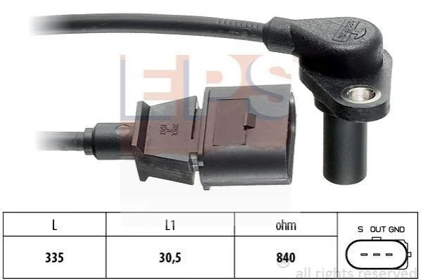 <strong>Датчик положення к/вала (для АКПП) Audi A3 /Seat Leon, Toledo II /Skoda Octavia /VW Bora, Golf IV 1.6-2.3 96- EPS 1.953.220 (фото 1)</strong>