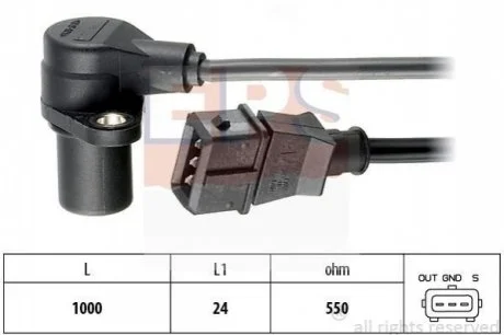 Датчик колінвала Opel Frontera B 98-/Daewoe Nubira 97-/Chevrolet Captiva 06- для Daewoo EPS 1.953.228 фото товару