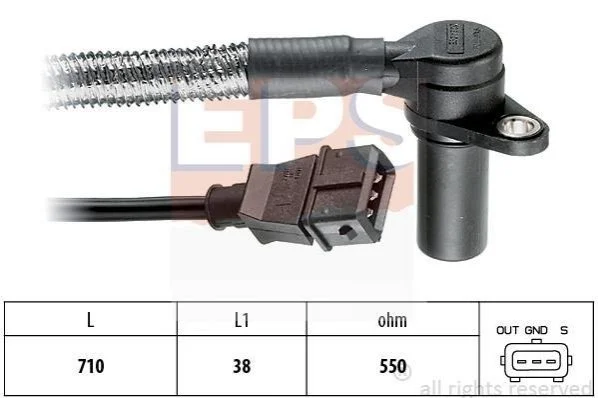 <strong>Датчик положения коленвала Opel Omega b x25xe, y26se, x30x EPS 1.953.230 (фото 1)</strong>