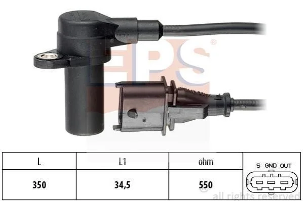 <strong>Датчик положення к/вала Opel Astra F/G, Meriva, Vecrta B/C, Zafira A 1.6-1.8 98- EPS 1.953.236 (фото 1)</strong>