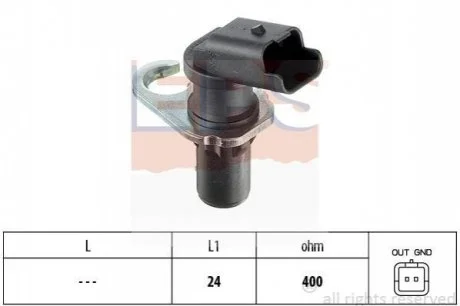 Датчик положення колінвалу Citroen C8,JumpyPeugeot 806,Expert 2.0-2.2HDI 08.99- Fiat Scudo 2.0-2.2JTD 10.99- для Peugeot, Fiat, Lancia, Citroen EPS 1.953.258 фото товару