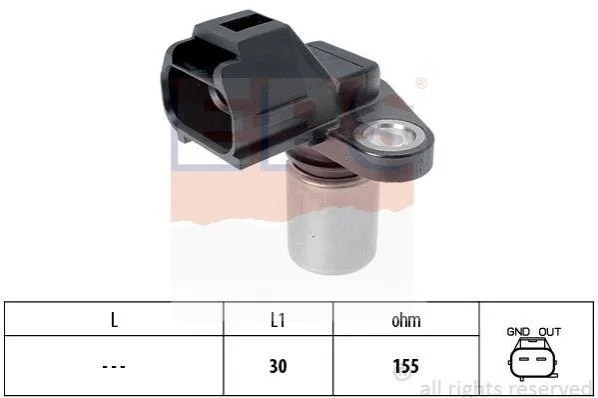 <strong>FORD Датчик оборотов двигателя Mondeo, Focus, Kuga, 2,5 05-, VOLVO 2,0-2,5 97-, EPS 1.953.263 (фото 1)</strong>