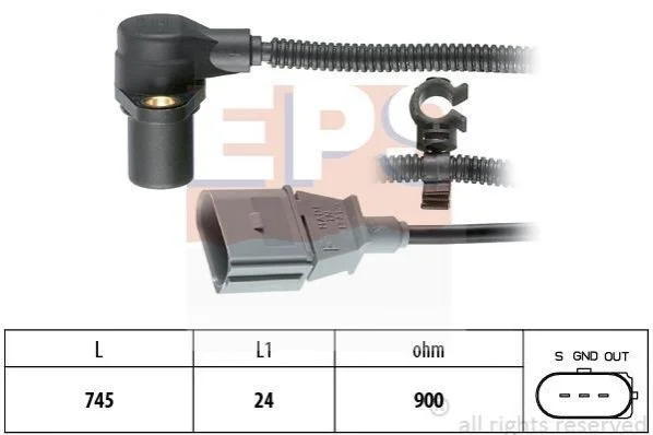 <strong>Датчик положення колінвалу Audi A4/Seat Exeo/VW Passat 98- EPS 1.953.267 (фото 1)</strong>