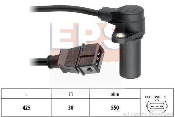<strong>Датчик положения к/вала Chevrolett Aveo T200. T250, Lacetti 1.6 EPS 1.953.271 (фото 1)</strong>