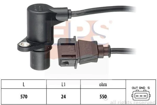 <strong>VW Датчик оборотов двигателя Passat,GOLF III 94- EPS 1.953.273 (фото 1)</strong>