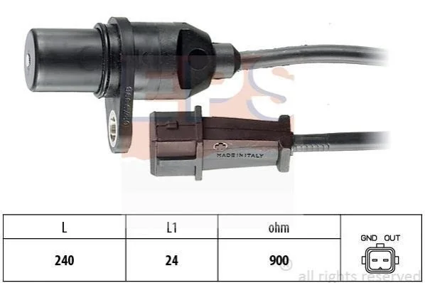 <strong>Датчик положення к/вала Hyundai Accent, Elantra, Getz /Kia Cerato, Rio 1.3-1.6 00- EPS 1.953.279 (фото 1)</strong>