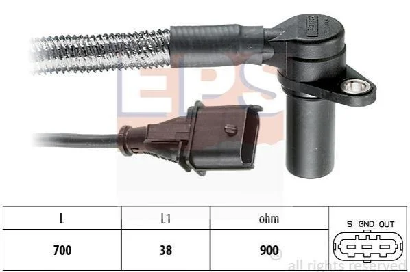 <strong>Датчик обертів колінвалу Opel Omega B 2.6 V6-3.2 V6 04.94-07 EPS 1.953.284 (фото 1)</strong>