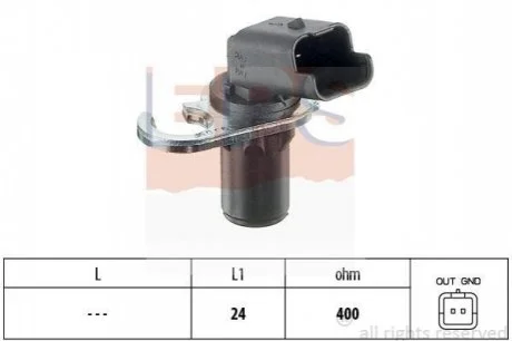 Датчик колінвала Peugeot 206/307 2.0 HDi 00- для Peugeot, Citroen, Fiat, Suzuki EPS 1.953.293 фото товару
