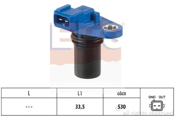 <strong>Датчик положения распределительного вала Ford Fiesta IV/V, Fusion 1.25-1.6 16V 08.95- EPS 1.953.302 (фото 1)</strong>
