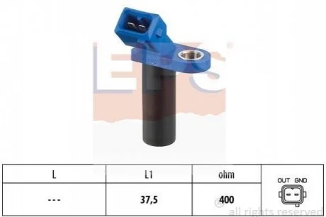 Датчик положення к/вала Ford Focus, Mazda 2, Volvo S40, 1,0-2,0, 95- для Ford, Mazda, Volvo EPS 1.953.304 фото товару