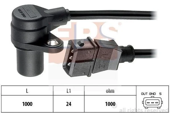 <strong>OPEL Датчик оборотов двигателя Frontera A 2.2i 95- EPS 1.953.318 (фото 1)</strong>