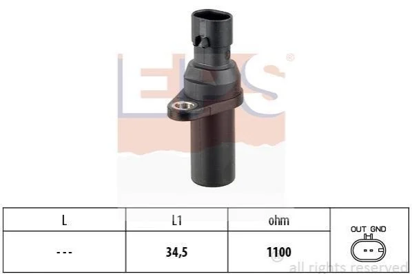<strong>Датчик положення колінвалу Fiat Panda 1.1/1.2 03-/Punto 1.2 8V 03- EPS 1.953.378 (фото 1)</strong>