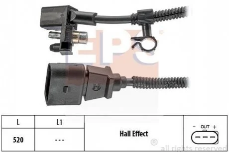 Датчик положення к/вала VW Polo 1.0/1.4 07.95-09.01 для Skoda, Seat, Volkswagen, Audi EPS 1.953.445 фото товару