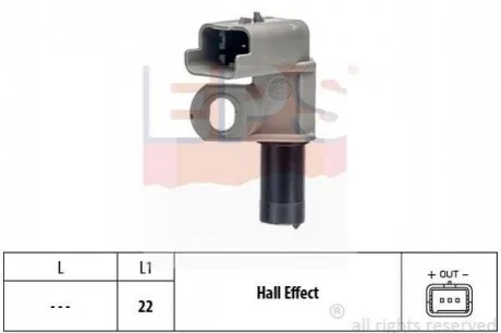 Датчик р/валу Peugeot/Citroen Berlingo/ C3/ C4/ C5/ Evasion/ Xantia 1.6 HDI 110, 2.0 HDi 05- для Fiat, Peugeot, Citroen, Lancia EPS 1.953.460 фото товару