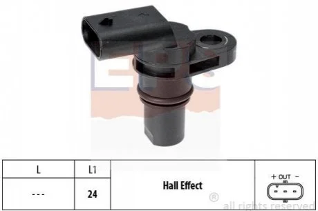 Датчик положення р/вала Audi 1,8- 2.0TFSI-3,0 08- для Volkswagen, Audi, Seat, Skoda, Porsche EPS 1.953.514 фото товару