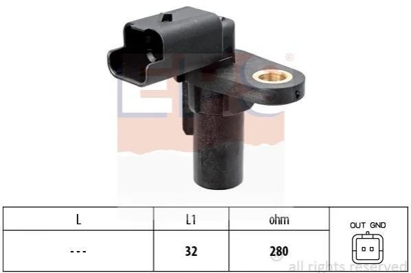 <strong>Датчик положення к/вала Nissan Primastar /Opel Vivaro /Renault Espace IV, Laguna II, Megane III 1.4-1.9dCi-2.0 01- EPS 1.953.579 (фото 1)</strong>