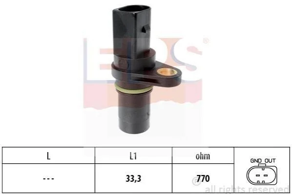 <strong>Датчик положення к/вала Audi A3-A8, Q3, Q5 /Seat Leon /Skoda Octavia /VW Golf, Passat, Polo, Transporter V 1.8-2.0 07- EPS 1.953.640 (фото 1)</strong>