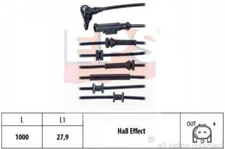 FIAT Датчик ABS пер. Panda 1,1-1,4 03- для Fiat EPS 1.960.020 фото товару